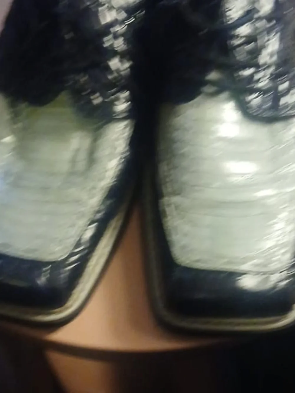 Giorgio Brutini Black and Light Gray Lace-Up Women's Boots